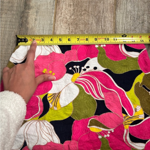 Trina Turk Pink and Green A-Line Mini Skirt Size 2 - Picture 5 of 5